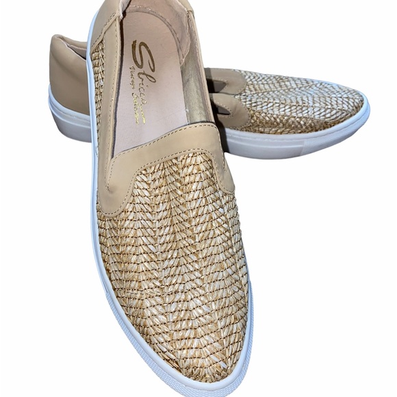 Sbicca vintage collection tan woven slip on loafers size 10 - Picture 1 of 7